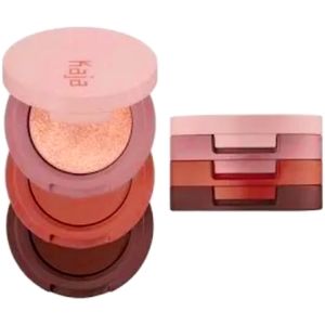 Beauty bento kaja bouncy mates and shimmer eyeshadow trio, color chocolate.